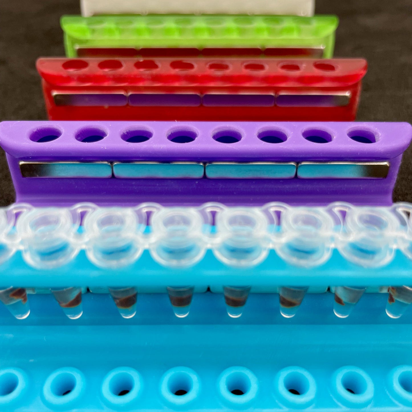 Magnetic Separation Rack for PCR Strips front view