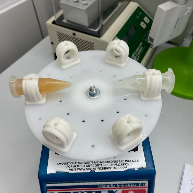 New tool! Vortex Adapter for 1.5 ml and 2 ml, or 5 ml or 15 ml tubes