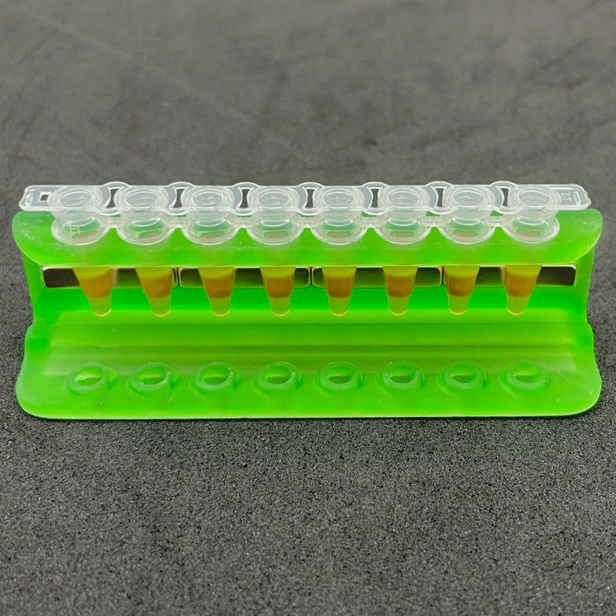 Magnetic Separation Rack for PCR Strips in green color